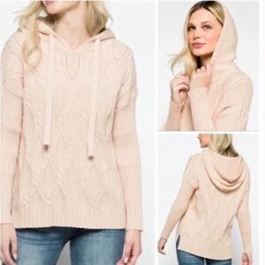 🔥 Take 50% OFF- Fate Jaziah Cable City Hooded Off-White Sweater, Size-2XL